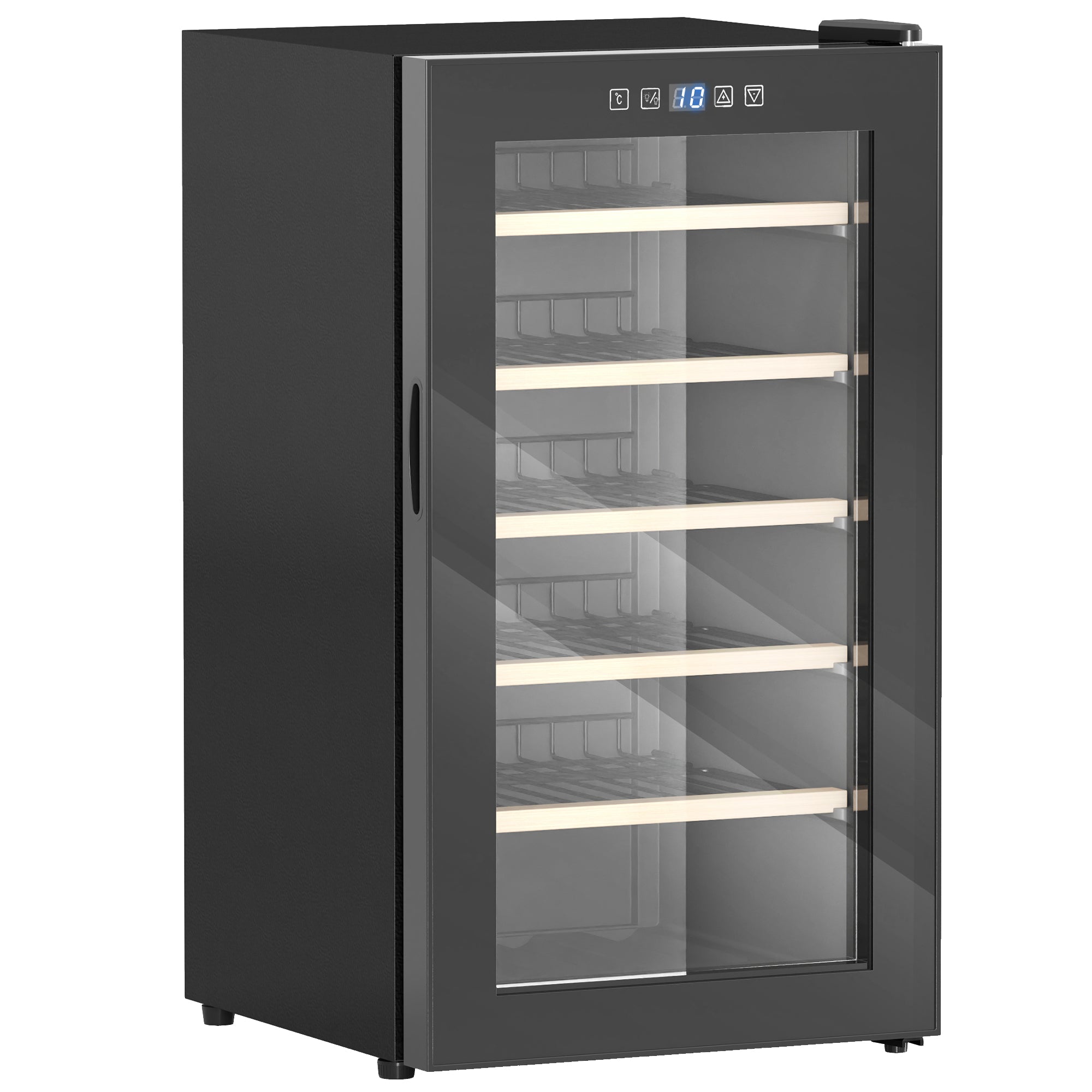 Wine Cooler 41 Bottles 91L Compressor Glass Door Black