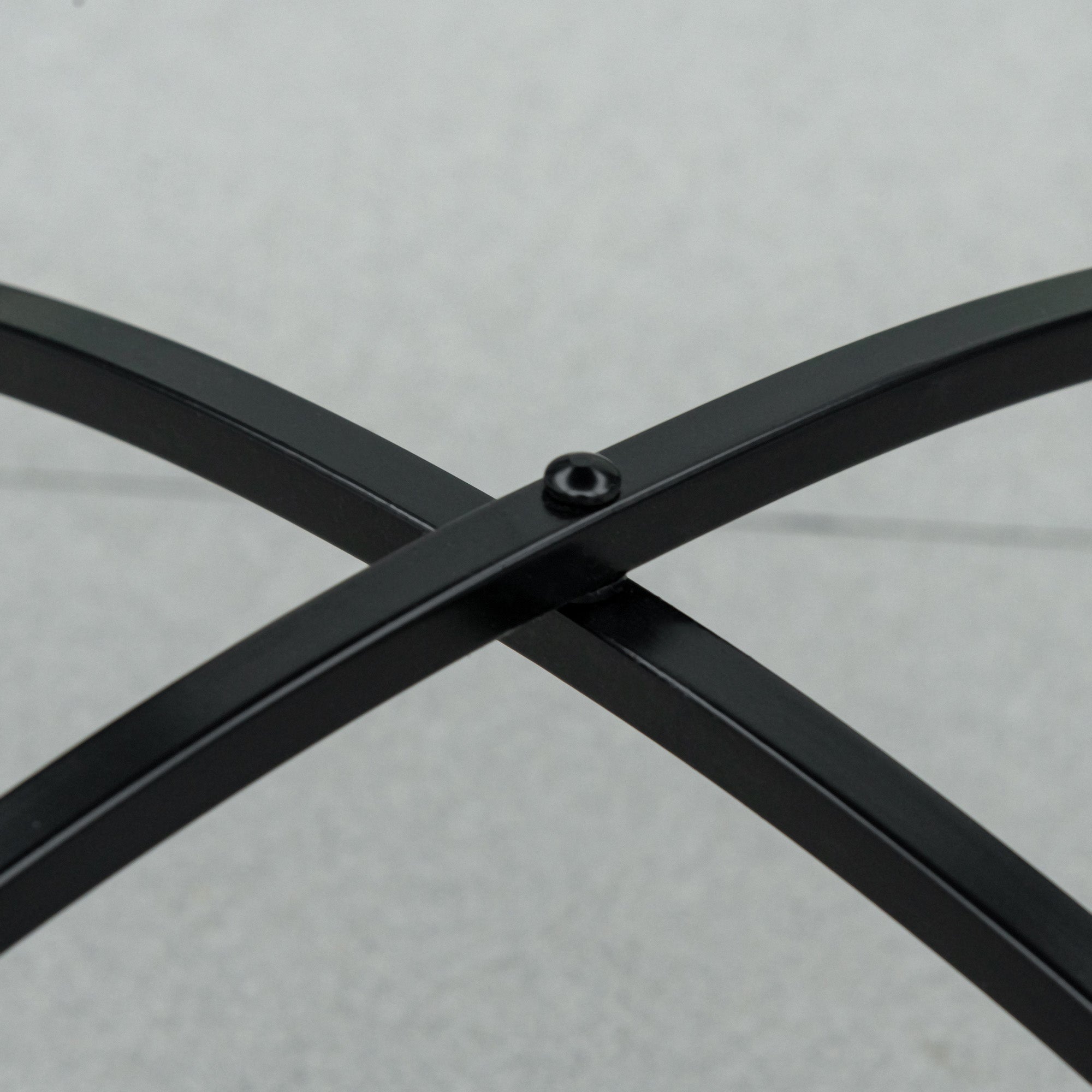 Garden Table Mosaic Bistro Side Table Round Ø60 cm, Ceramic Metal Red+Blue+White