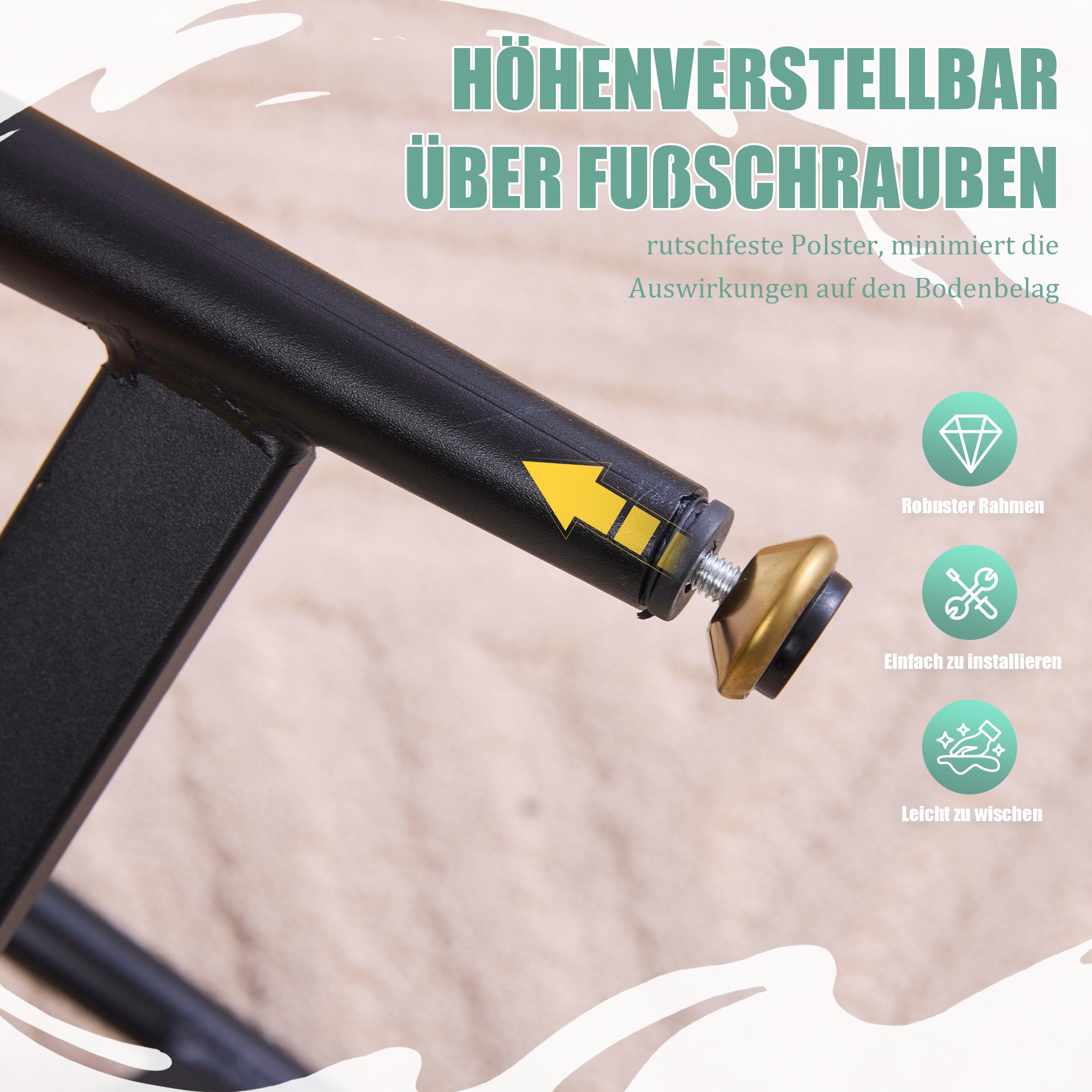 Round Side Table Modern Minimalist Compact - Wood/Metal Frame