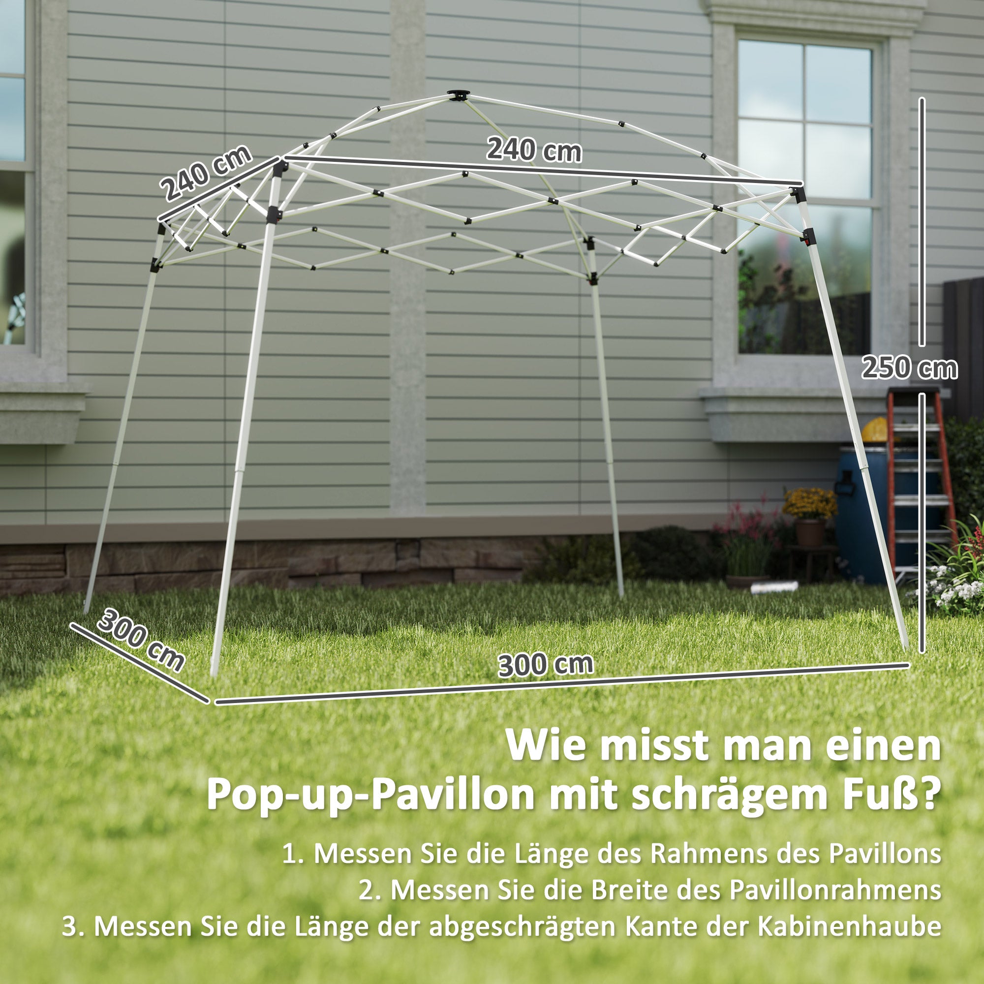 Gazebo Replacement Roof, 3x3m, Water-Repellent, Winter-Proof, Dark Grey