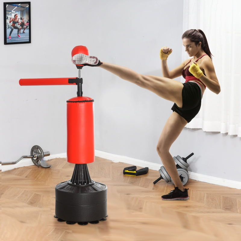 Freestanding Punching Bag with Reflex Ball 360° Bar Suction Base - Adjustable 155-205 cm
