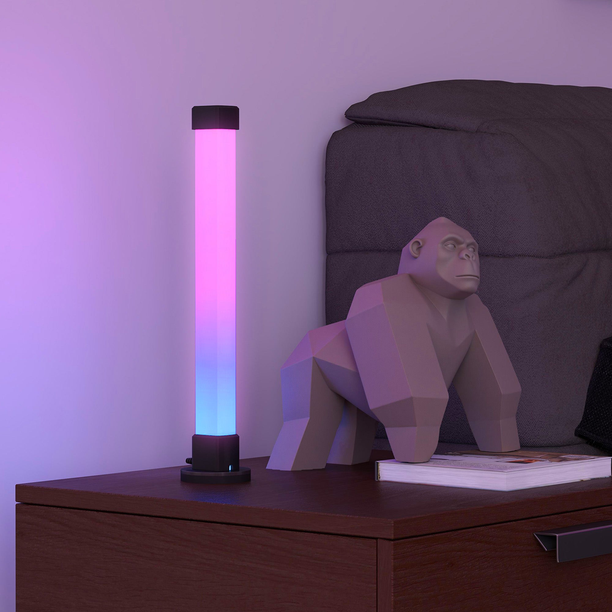 Table Lamps (Set of 2) with App and Remote Control, Music Synchronization, Color Modes, Timer, Smart Bedside Lamp, White