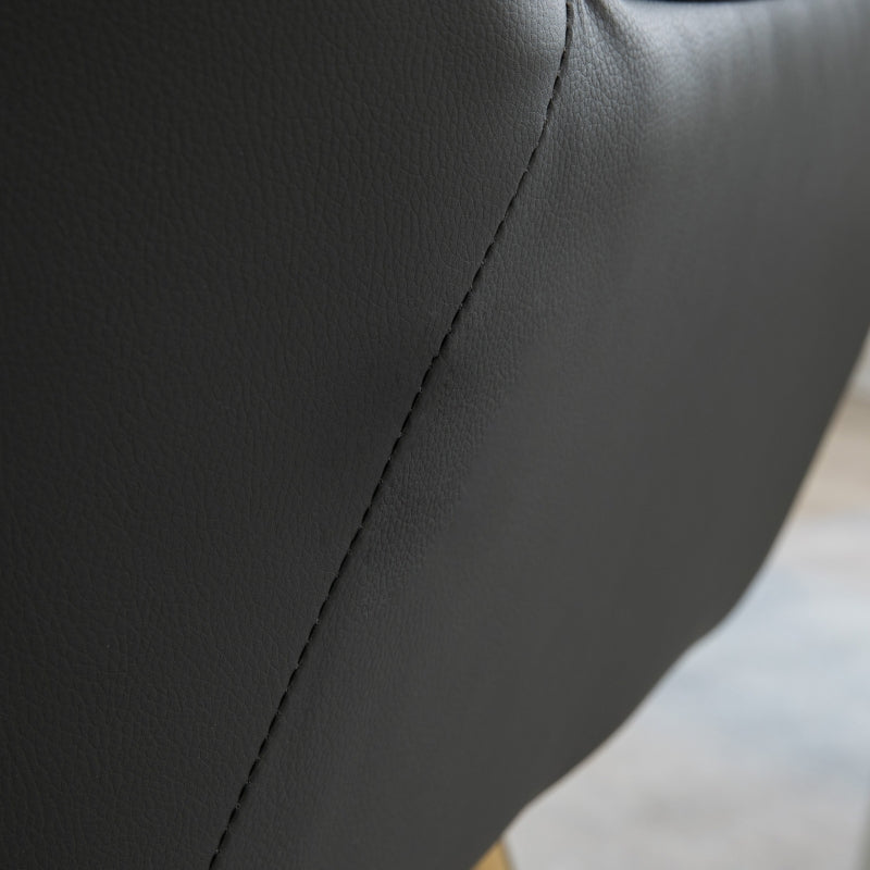 Velvet Armchairs Upholstered Accent Chairs Golden Steel Legs Light Grey