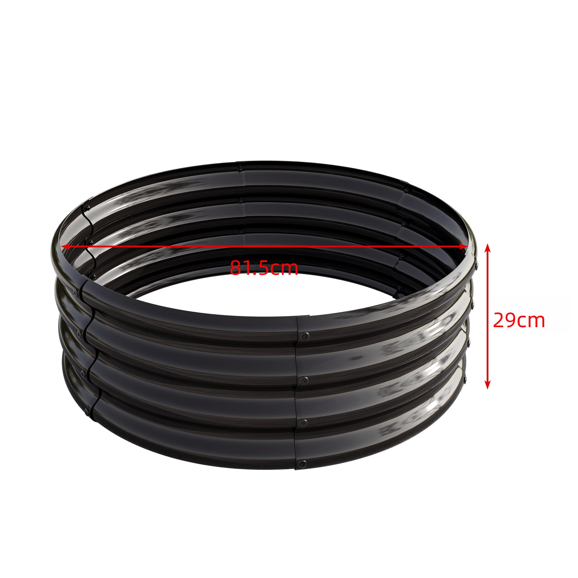 Raised Garden Bed Planter, Round Outdoor, Galvanized