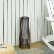 Solar Lamp Garden Lamp Rattan Automatic LED Brown
