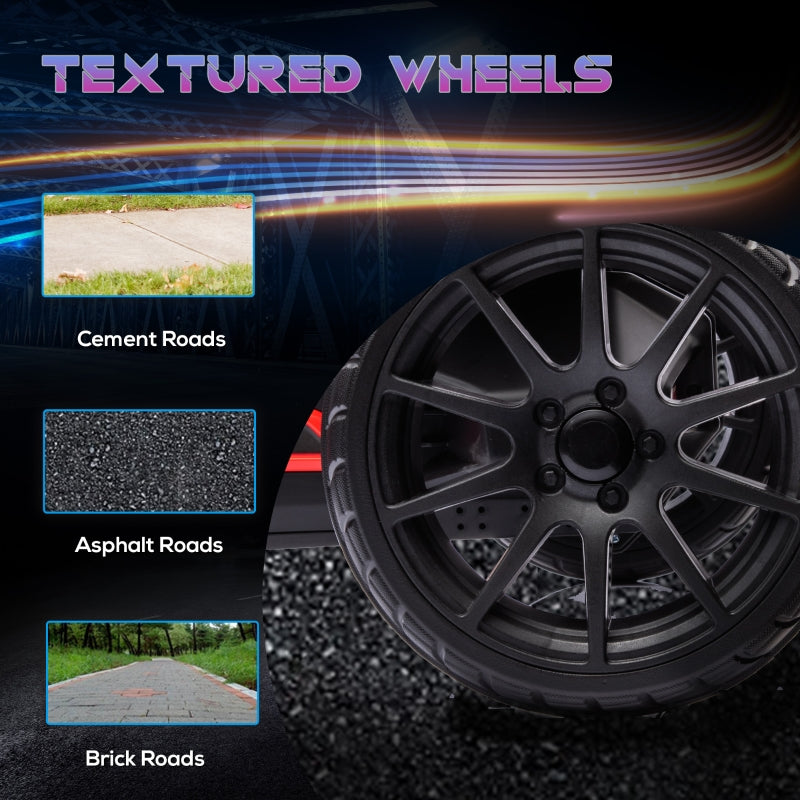 Kids Electric Go Kart, 12V Racing 2-Speed - Red