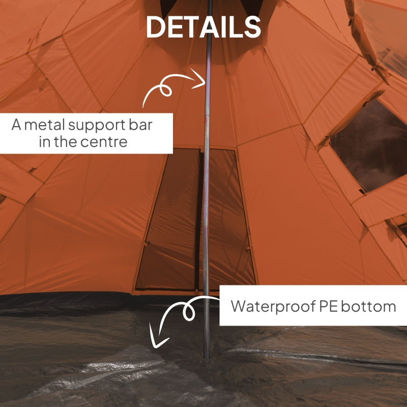 Tipi Tent 6 Men Carry Bag Orange