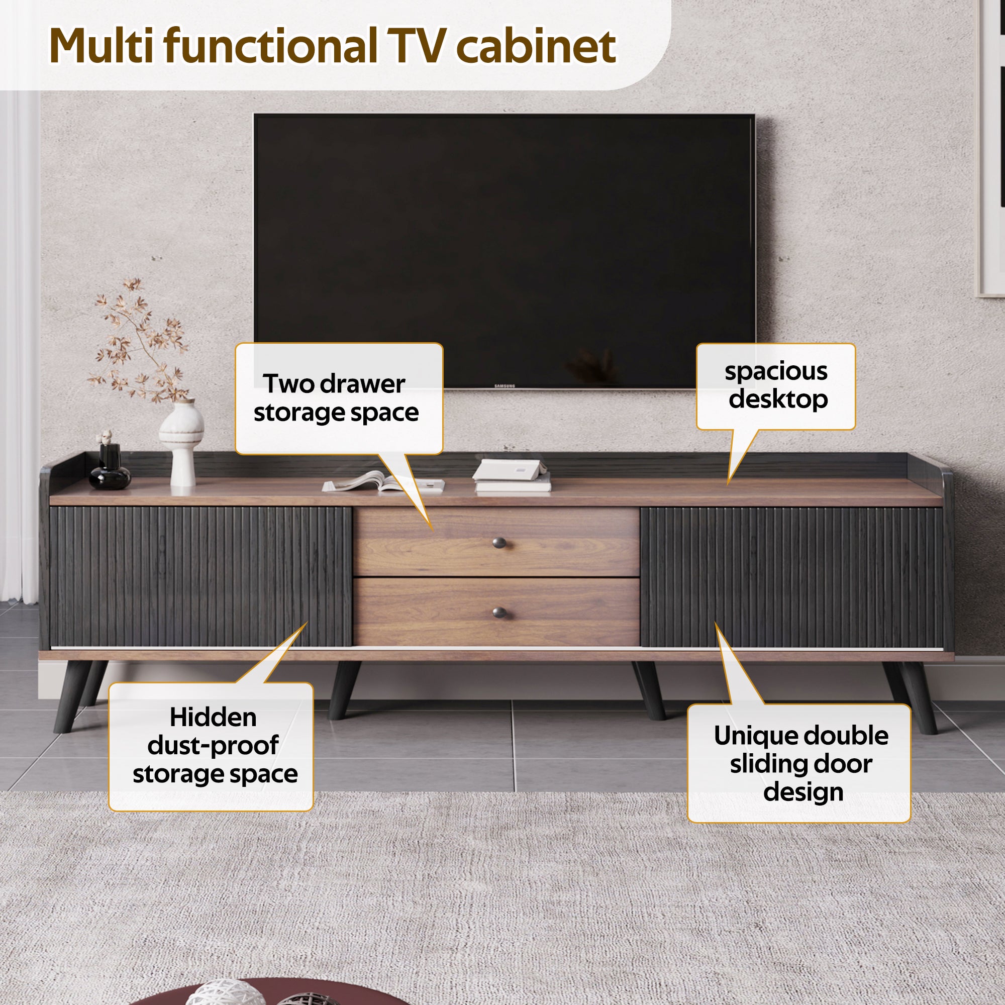 Set of 6 Bamboo Kitchen Chairs with PU Seat and Rattan Backrest, Beige