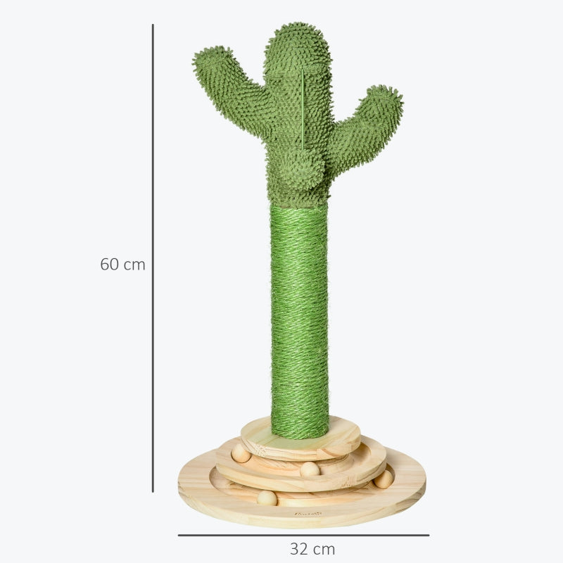 Cat Scratching Post Cactus Tree Sisal Rope Green+Natural