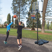 Portable Basketball Hoop, Adjustable Height, Indoor/Outdoor, with Wheels