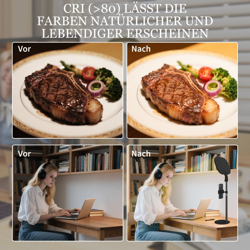 Table lamp with phone holder, 5 color modes, 10 brightness levels, memory function, metal, black