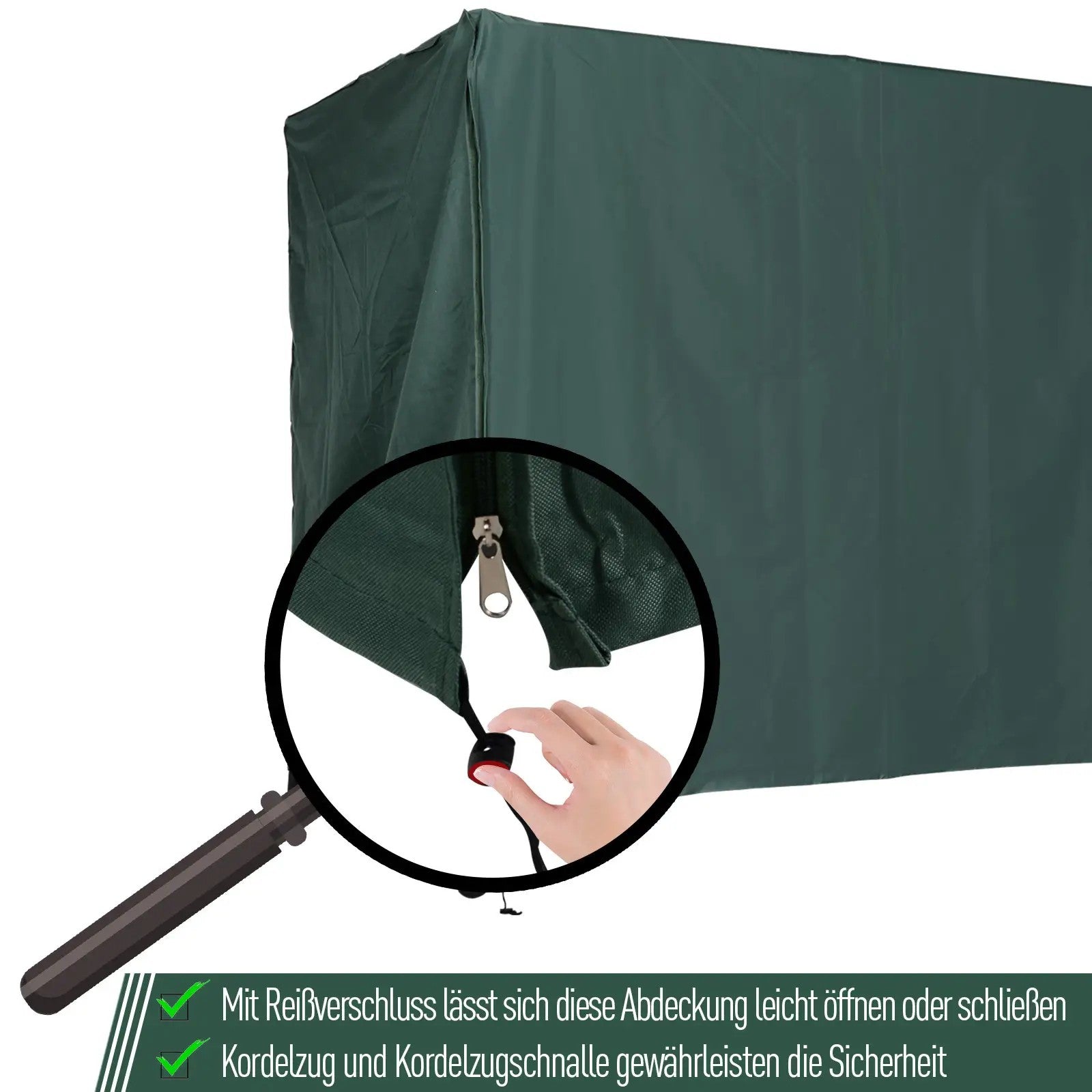 Garden Swing Cover Waterproof Sun Protection Oxford Green