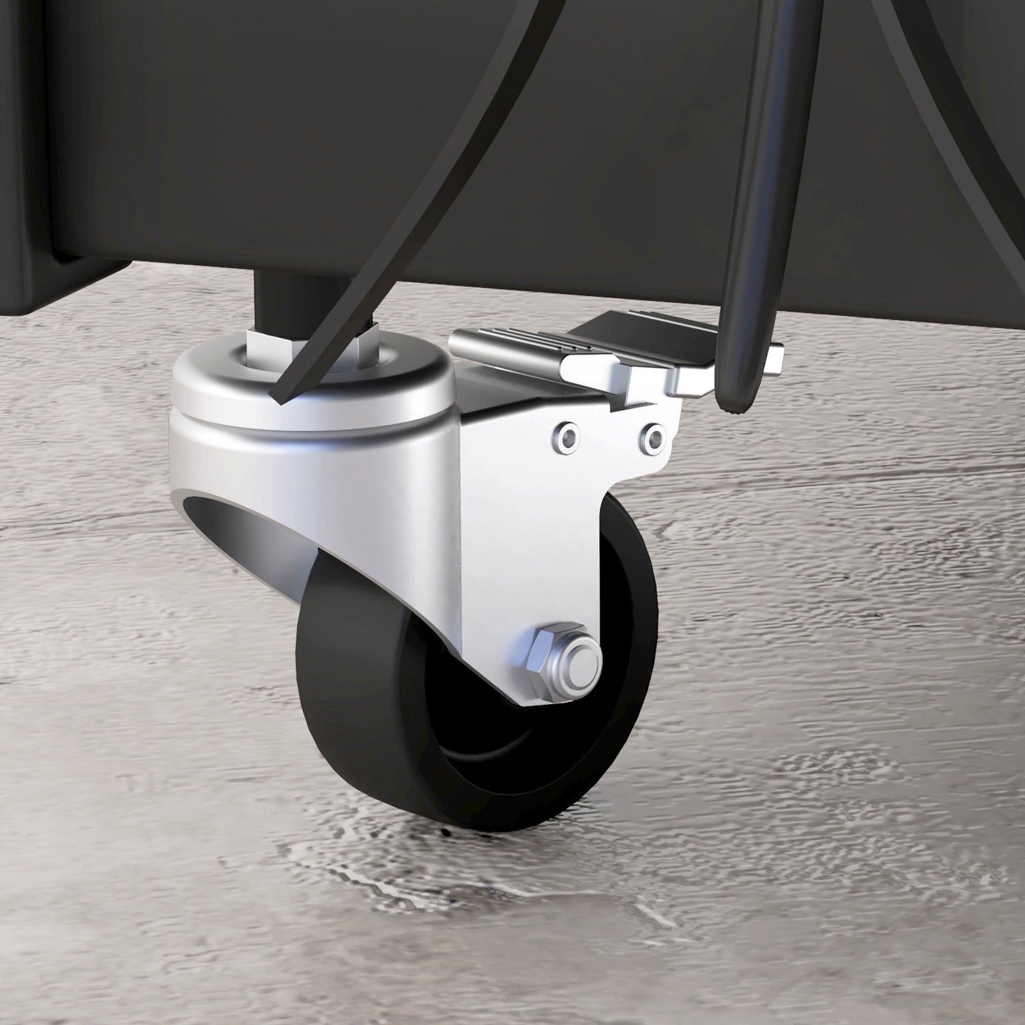 Firewood Rack with Tools, Wheels, Side Hooks, Black Metal