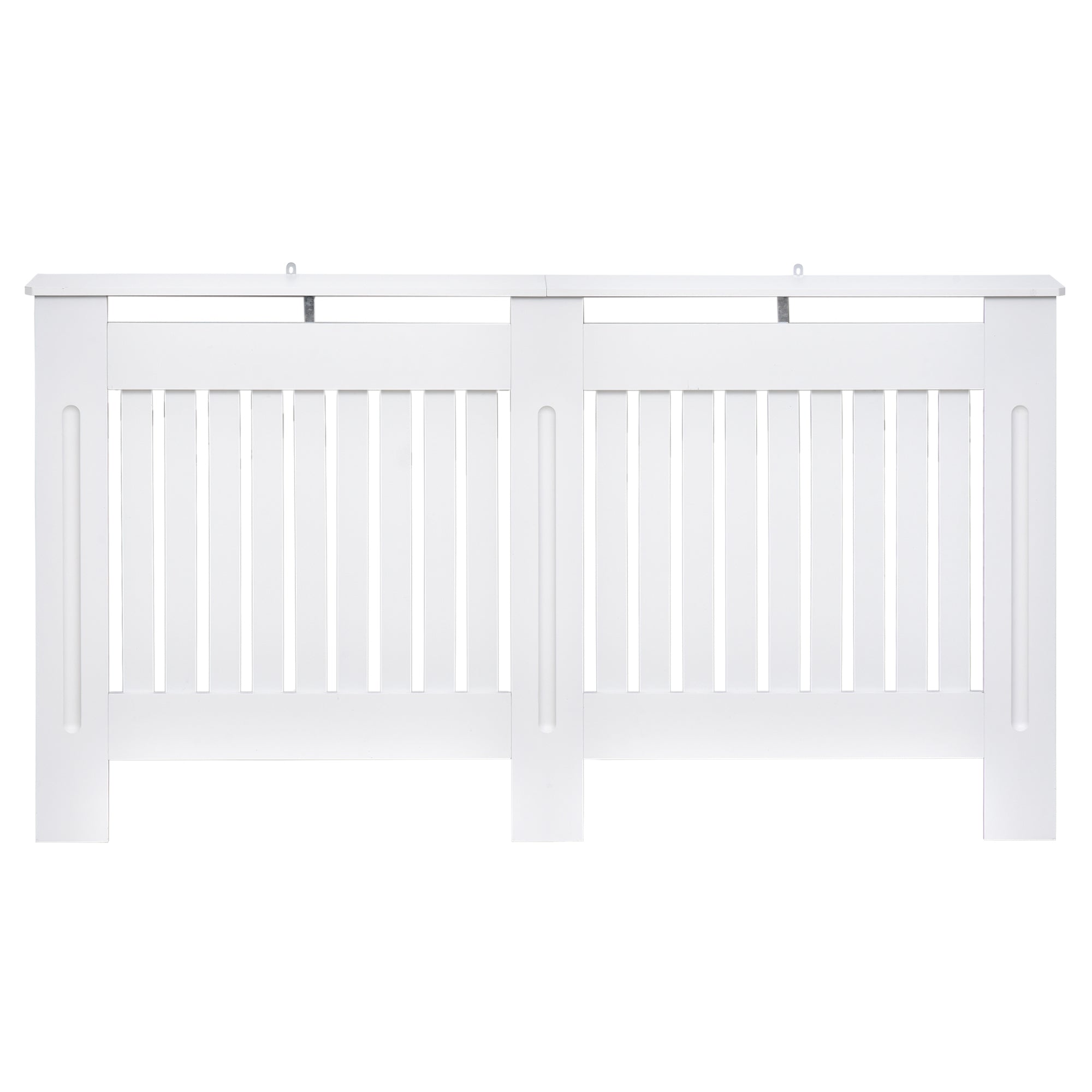 Slatted Radiator Cover Cabinet MDF Lined Grill White
