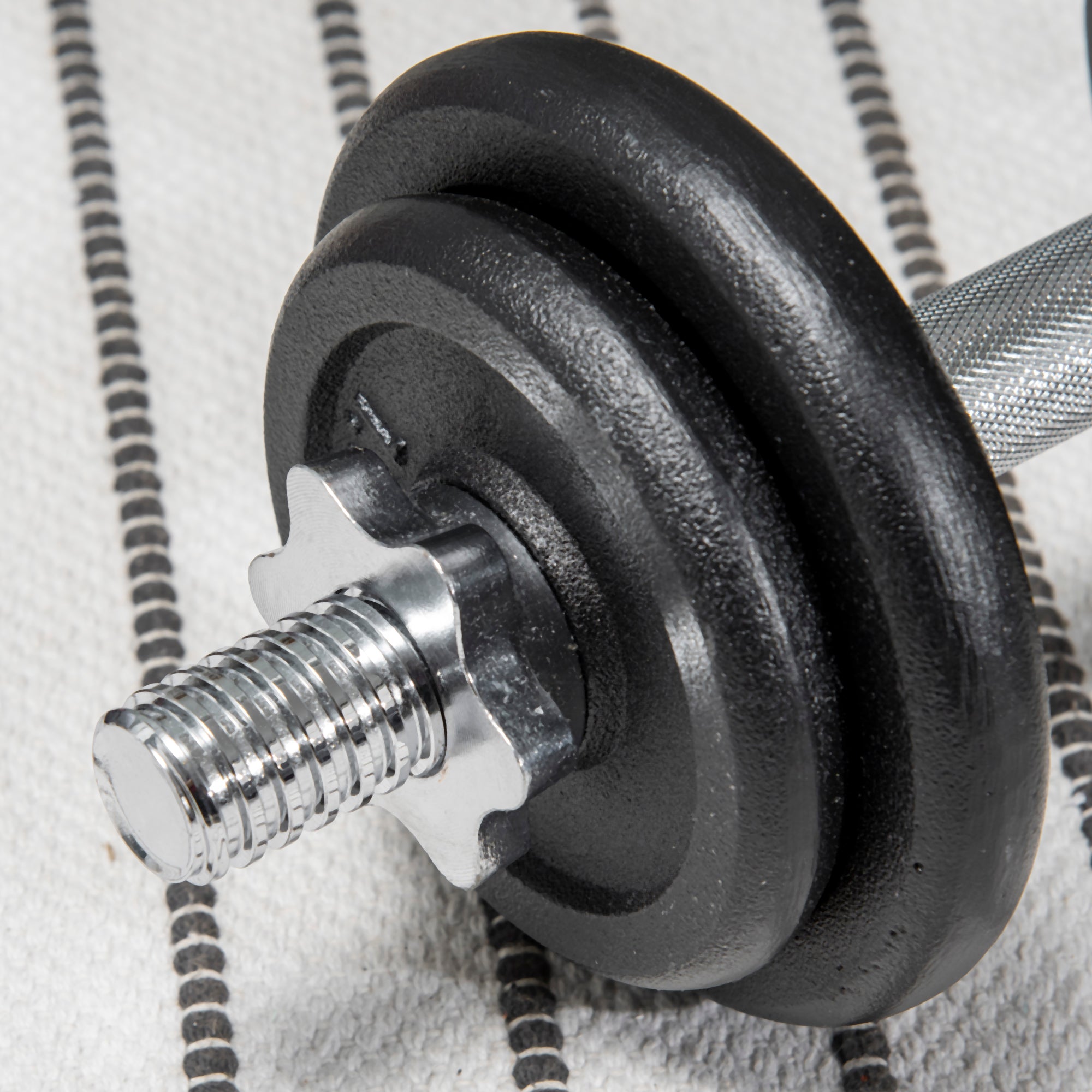 Dumbbell Set 2-in-1, Adjustable 20KG with Barbell, Rust-Proof Metal