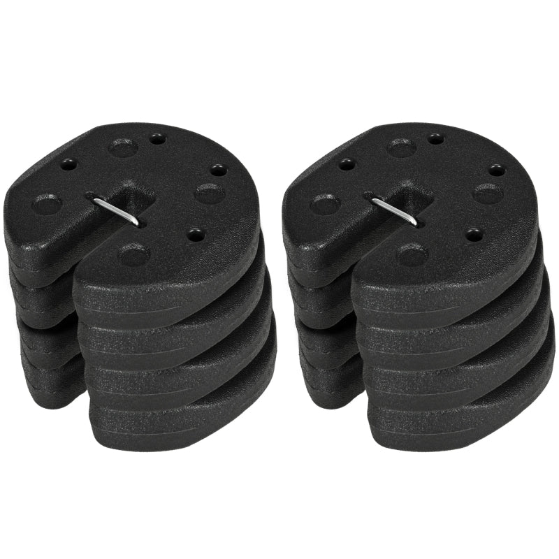Gazebo Weights, 24KG Set of 8 with Reinforce Pins and Carry Belt, HDPE