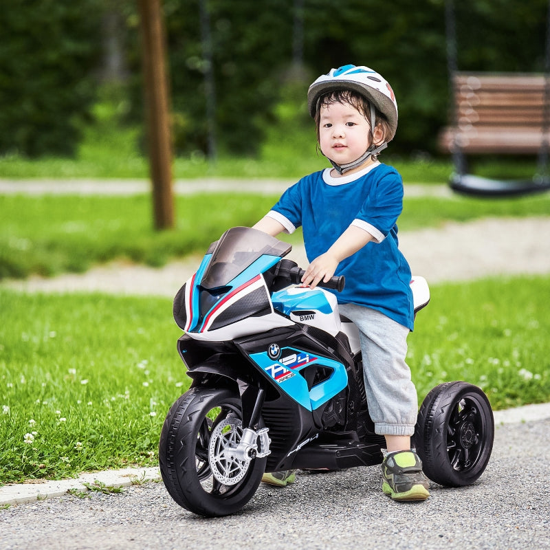 Children's Motorcycle, Electric, Headlights, 3 Music Modes, Blue