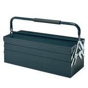 DURHAND tool case, 5 compartments, 57 x 21 x 41 cm, dark green steel