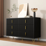 Sideboard, Modern Chest of Drawers, Golden Handles