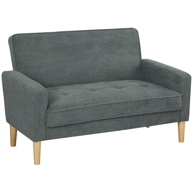Two-Seater Sofa Velvet-Feel Grey