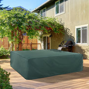 Large Patio Garden Furniture Set Cover Square Waterproof 600D Oxford, Green