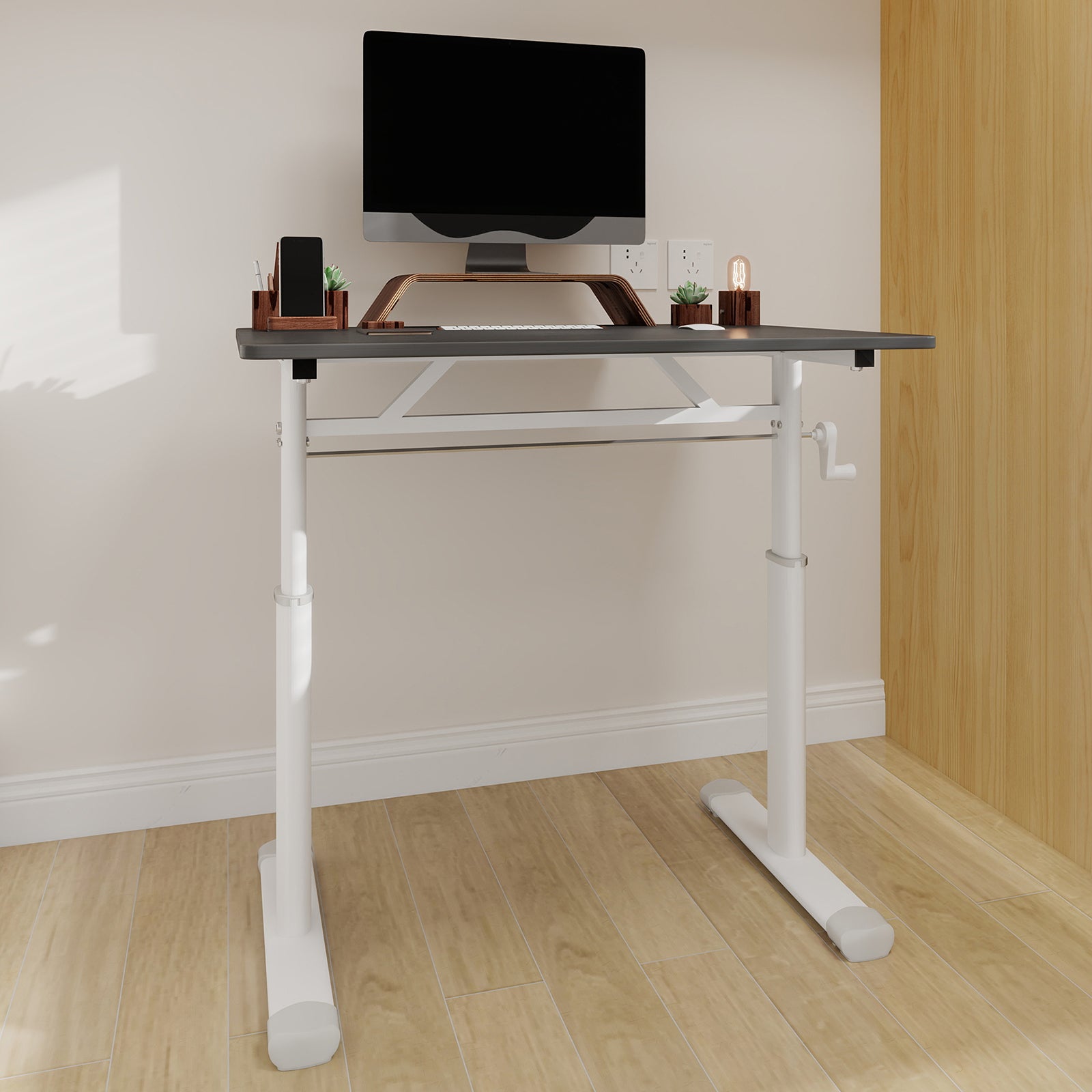 Adjustable Study Desk: Height-Adjustable, Multi-Purpose Home/Office Desk, Compact Design