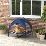 Cooling Raised Pet Bed, Washable Breathable Mesh, Dark Blue
