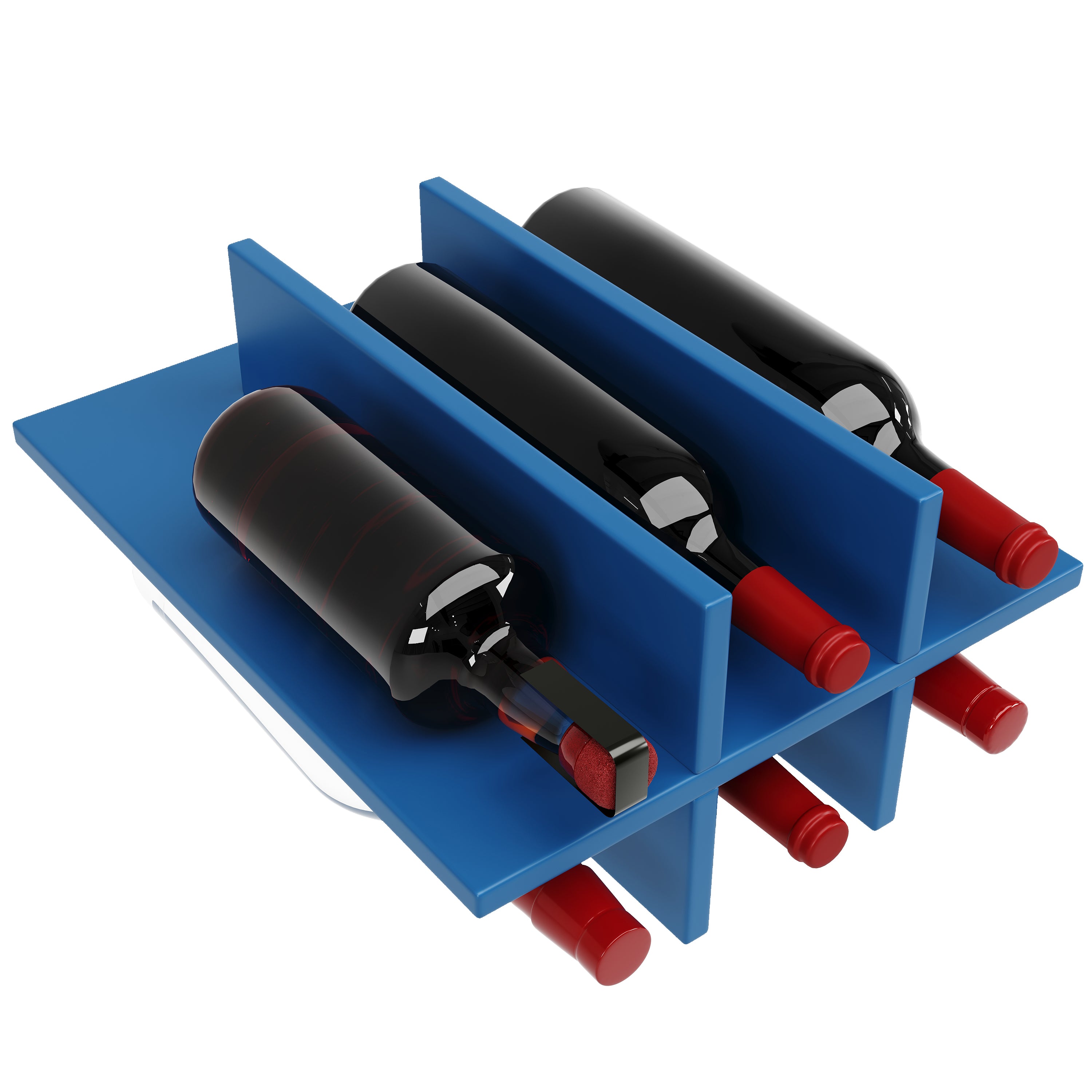 Modern Kitchen Island Dining Table Storage Wood Grain - Blue