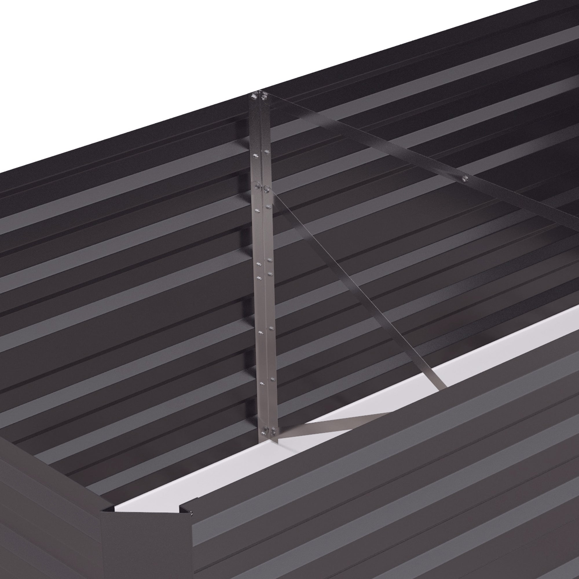 Raised Beds for Garden, 180 x 90 x 59 cm Galvanised Steel Dark Grey