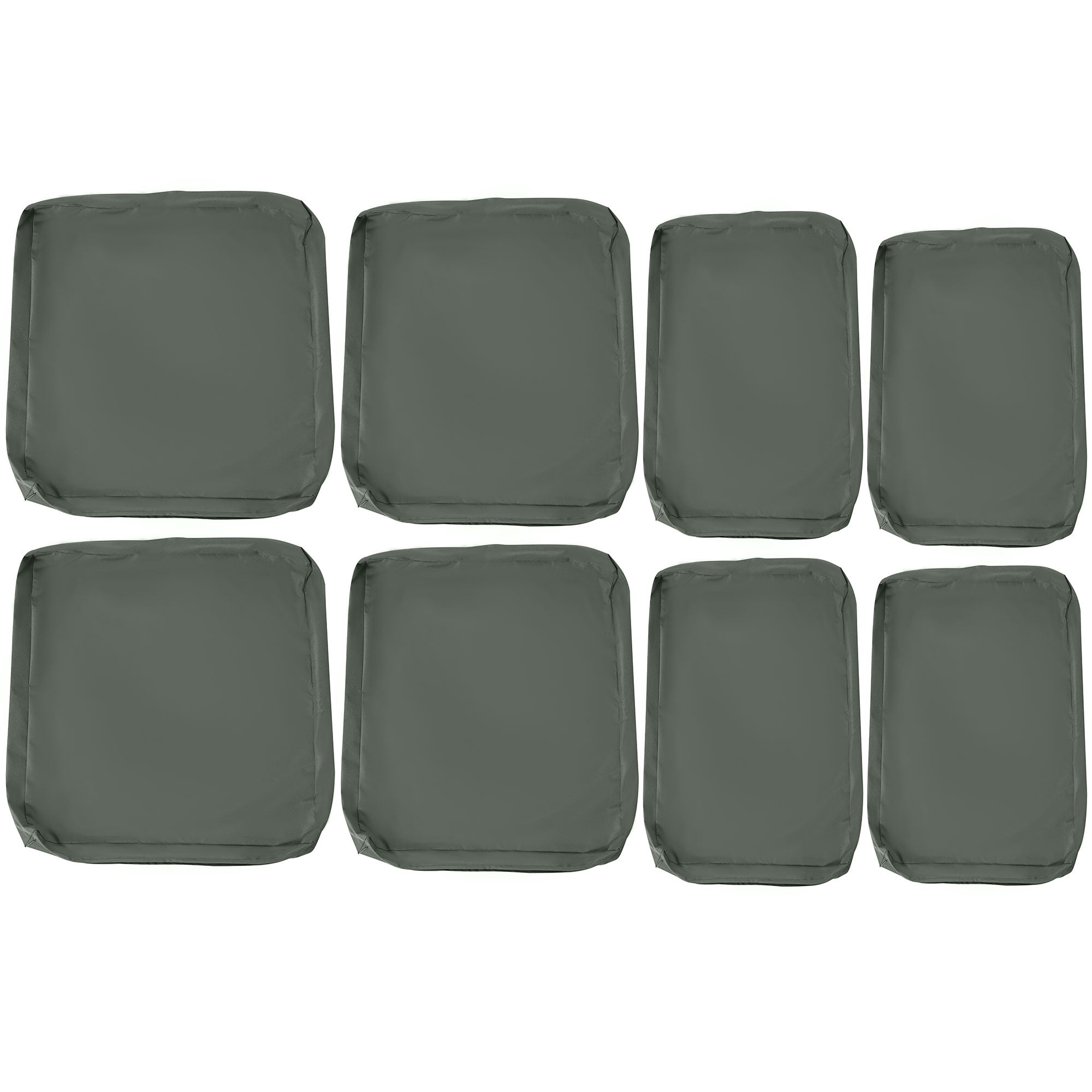 Replacement Cushion Cover for Rattan Patio Furniture Seat Polyester Deep Grey