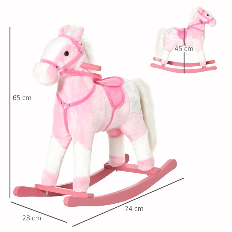 Children's Rocking Horse Rocking Animal Toy Pink