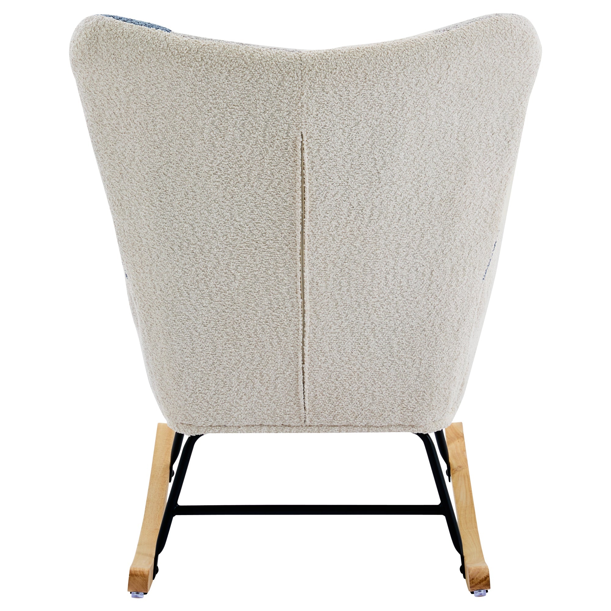 Tteddy Rocking Chair Relaxing Recliner Chair with Solid Wood Legs