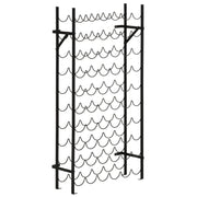 Wine Rack, 60 Bottles Wall-Mounted Metal, Black