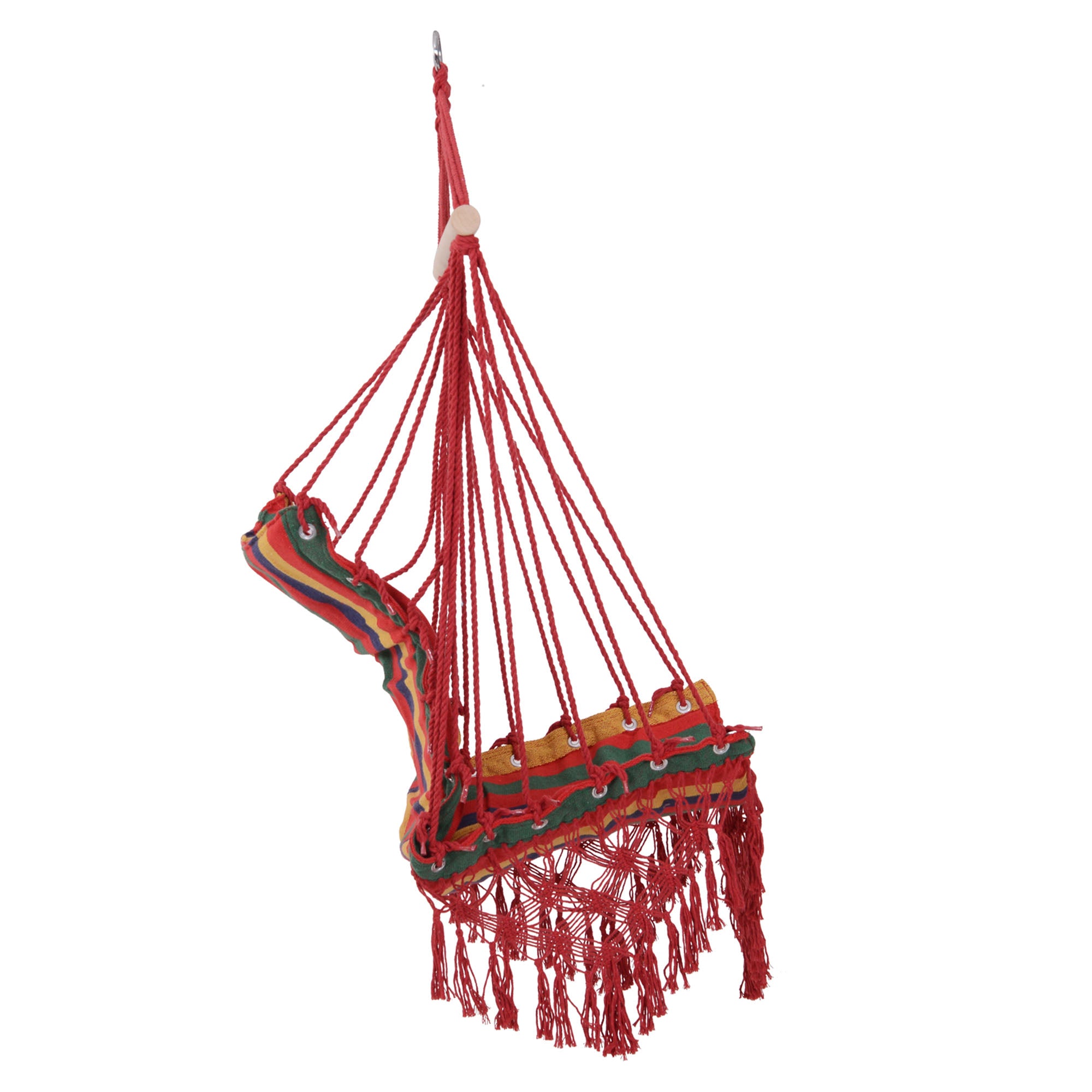 Hammock Chair Swing Hanging Seat Indoor Outdoor Cotton Polyester Multicolor