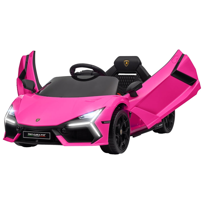 Electric Ride-On Car for Kids with Remote Control and Horn, Pink