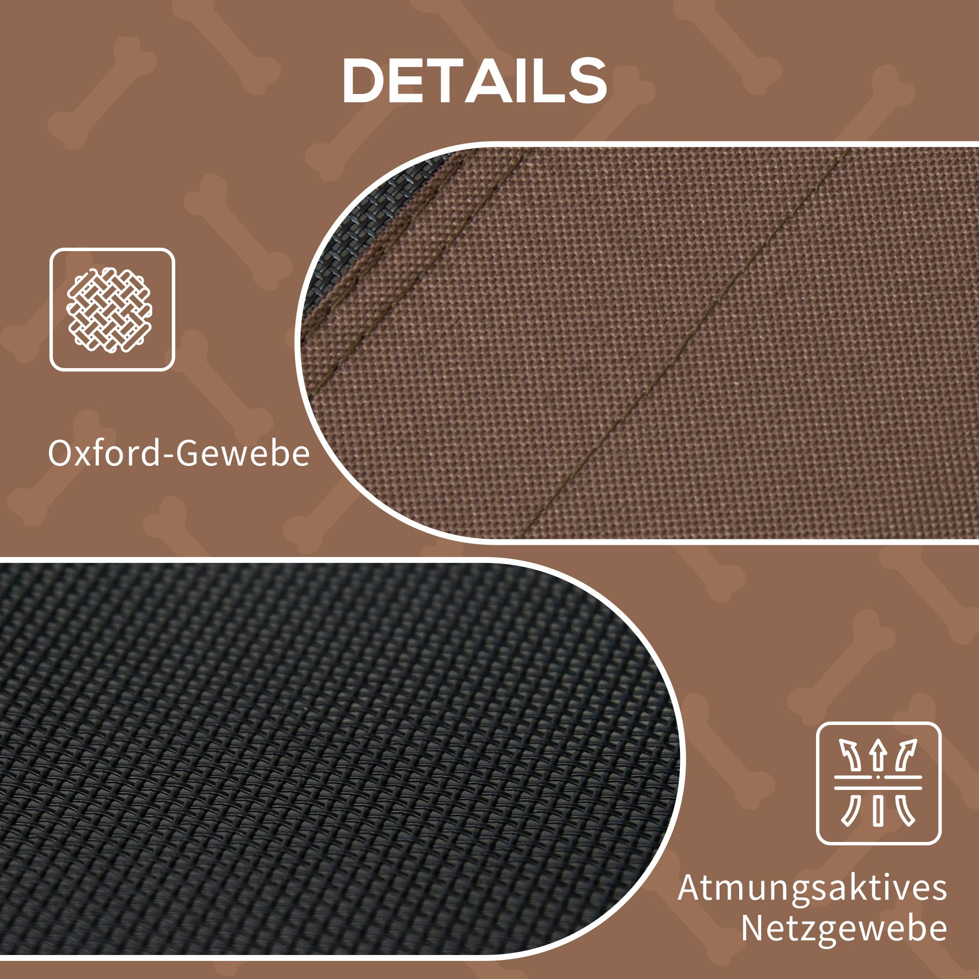 Pet Bed with Canopy, Elevated Outdoor Breathable, Taffeta Coffee