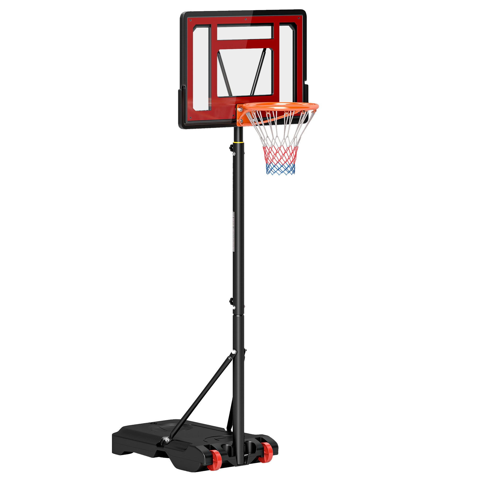 Basketball Stand, Height Adjustable 160-210cm with Wheels & 83x59cm Backboard, Outdoor