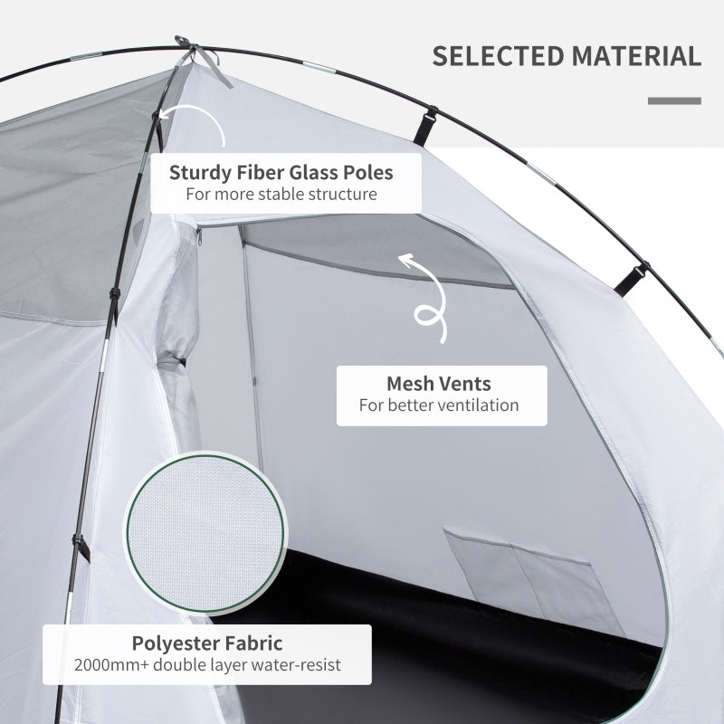 Two-Man Dome Tent, Front Vestibule - Blue/Grey
