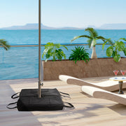 Parasol Stand Sandbag, 2x 50kg Fillable Bags with Shovel, Black