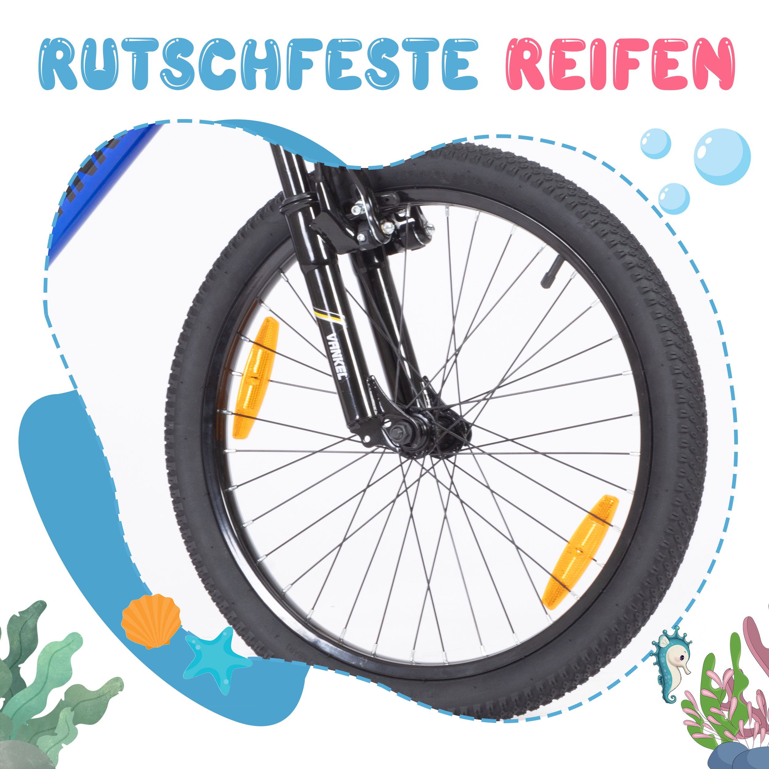 20-inch Children's Mountain Bike with 6-Speed Derailleur and V-Brakes