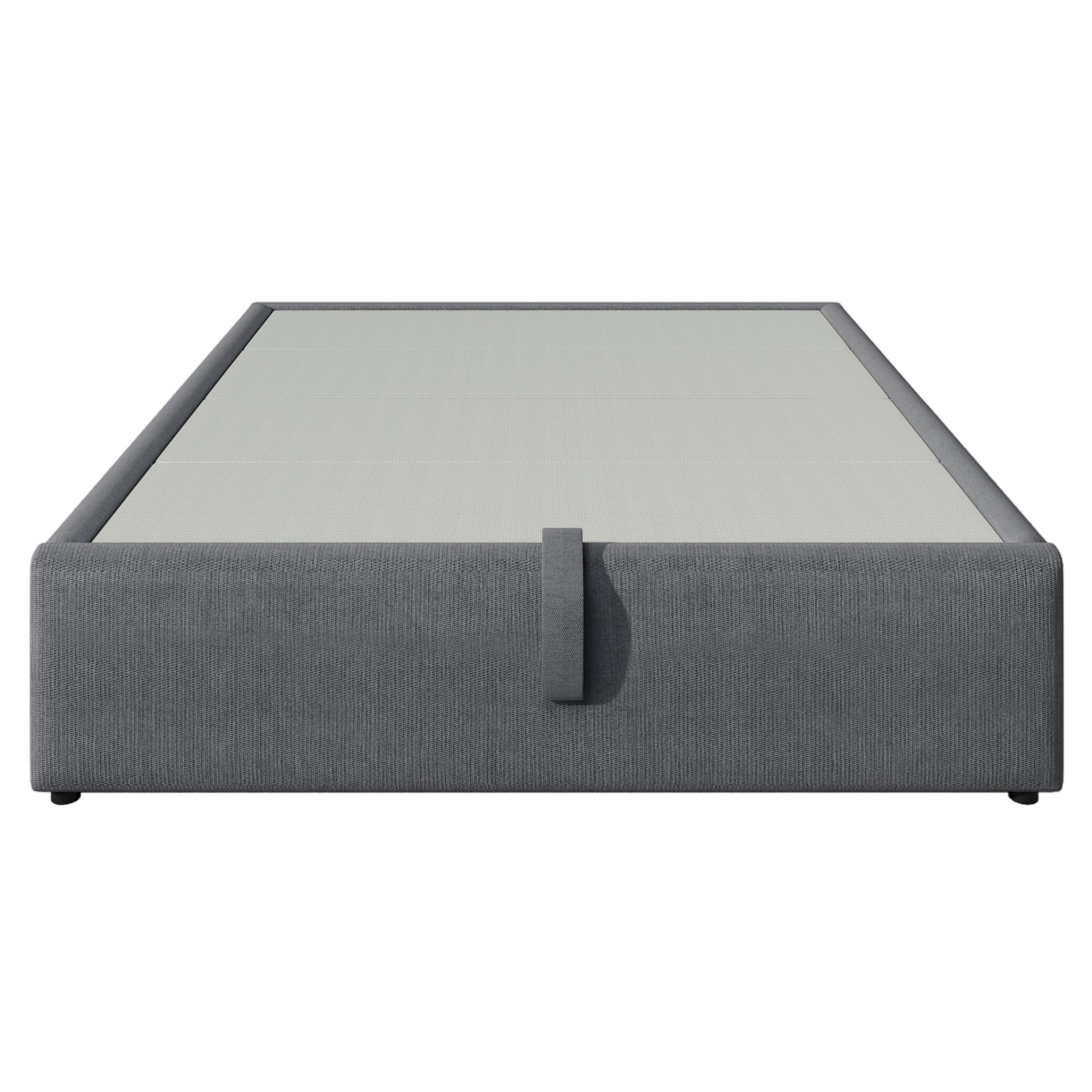 Upholstered Double Bed 160x200cm with USB-C, Cotton, Grey
