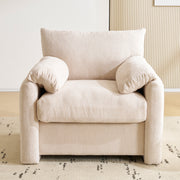 Modern design oversized armchair, decorative single sofa leisure chair, chenille fabric