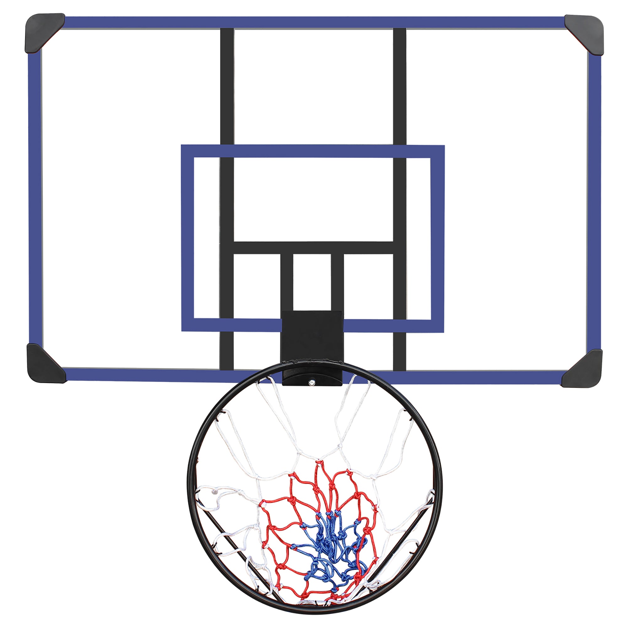 Wall Mounted Basketball Hoop, Adjustable Height Shatterproof Heavy-Duty Steel