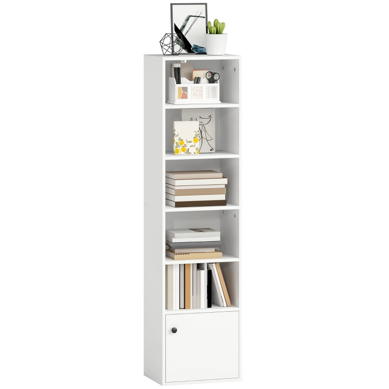 Bookcase 6-Tier 156 cm Tall White