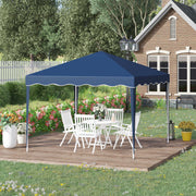 Folding Gazebo 3x3m, Height Adjustable with Carry Bag, Steel and Oxford Blue