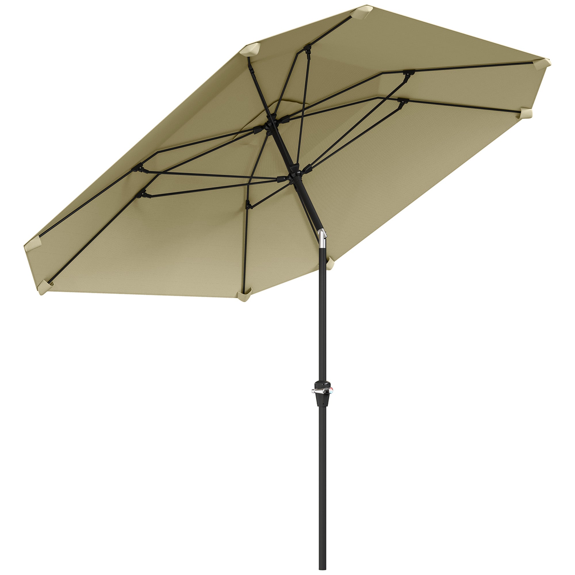 Parasol, Octagonal Folding Beach Patio, Beige