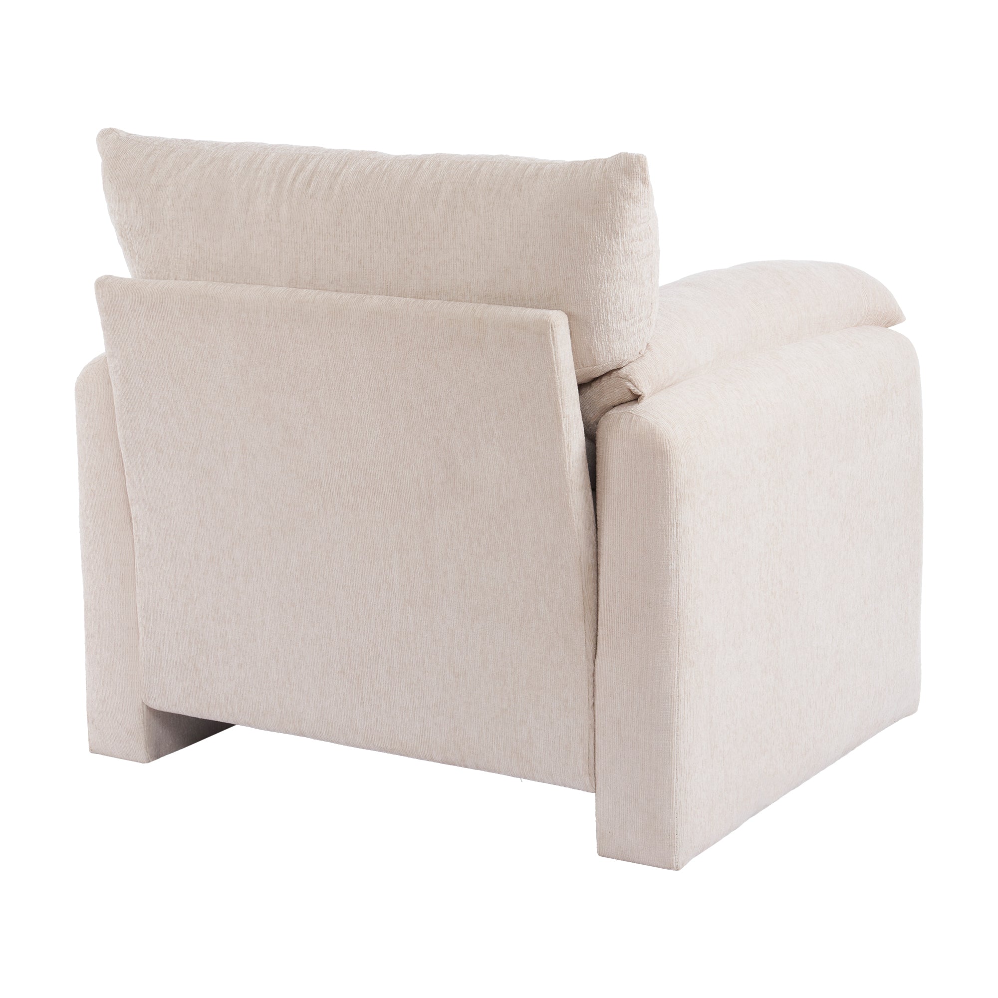 Modern design oversized armchair, decorative single sofa leisure chair, chenille fabric