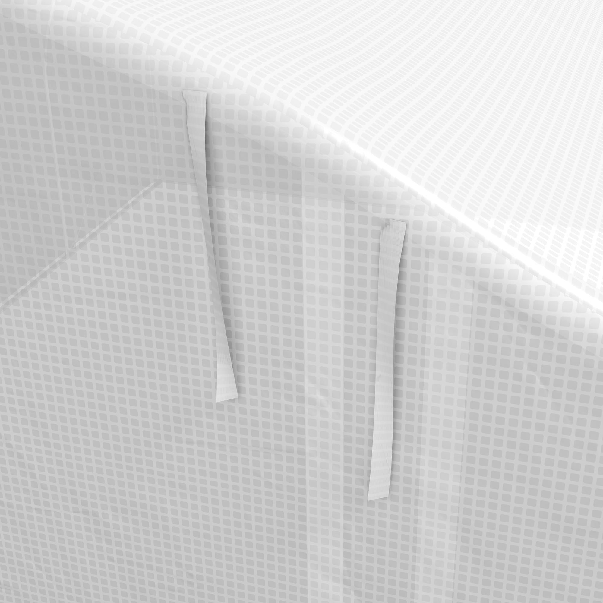 4 x 3m Walk-in Polytunnel Greenhouse, Zipped Roll Up Sidewalls, Mesh Door, 8 Mesh Windows, PE Cover, White