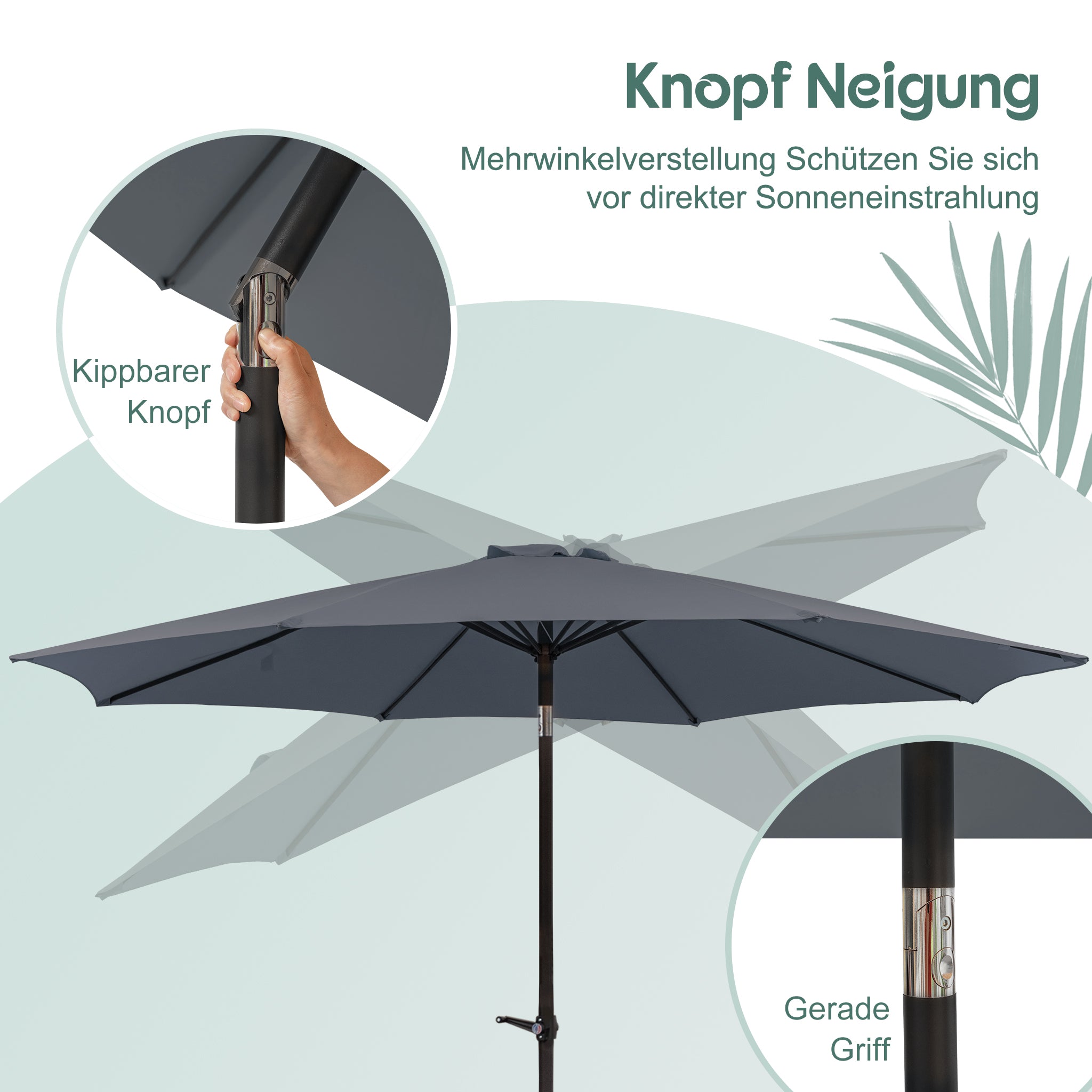 Parasol 300 cm foldable travel beach umbrella for outdoor