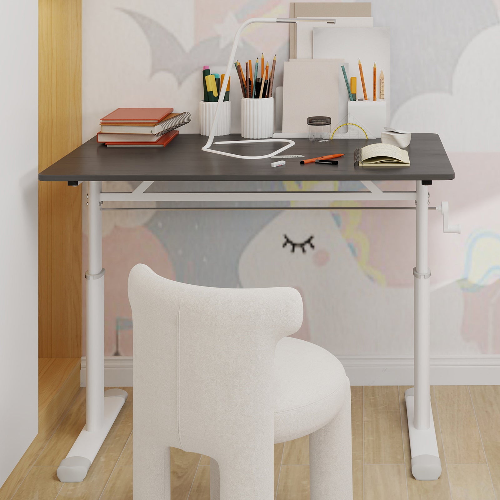 Adjustable Study Desk - Height-Adjustable, Multi-Purpose Home/Office, Compact